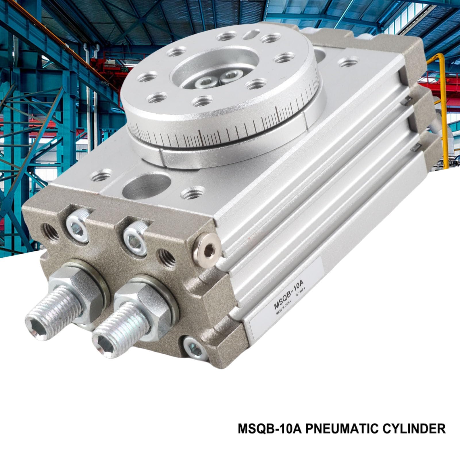 Cilindro Pneumatico Rotativo Oscillante 15 mm, Cilindro Pneumatico a Movimento Flessibile 0~60°, MSQB-10A Cilindro Girevole 180 Gradi per Automazione Industriale