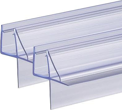 ShowerDoor Bottom Seal 2-Pack 3/8" x 36" Frameless Glass Shower Door Seal Strip Stop Leaks and Create a Water Barrier Replacement Shower Cubicle Shower Screen Seal Strip