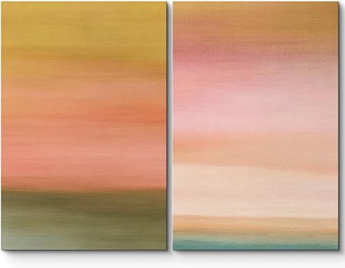 Miniatura 65 de SIGNLEADER Lienzo enmarcado para pared, juego de arte geométrico de mediados de siglo, formas de tocadiscos de música, ilustraciones abstractas,