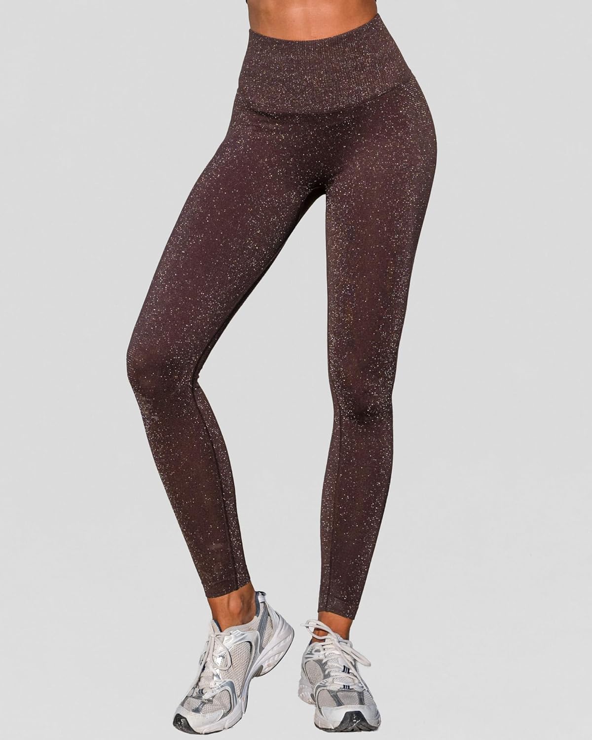Women’s Sparkle Yoga Leggings, High Waisted Shiny Workout Leggings with Tummy Control - Image 3