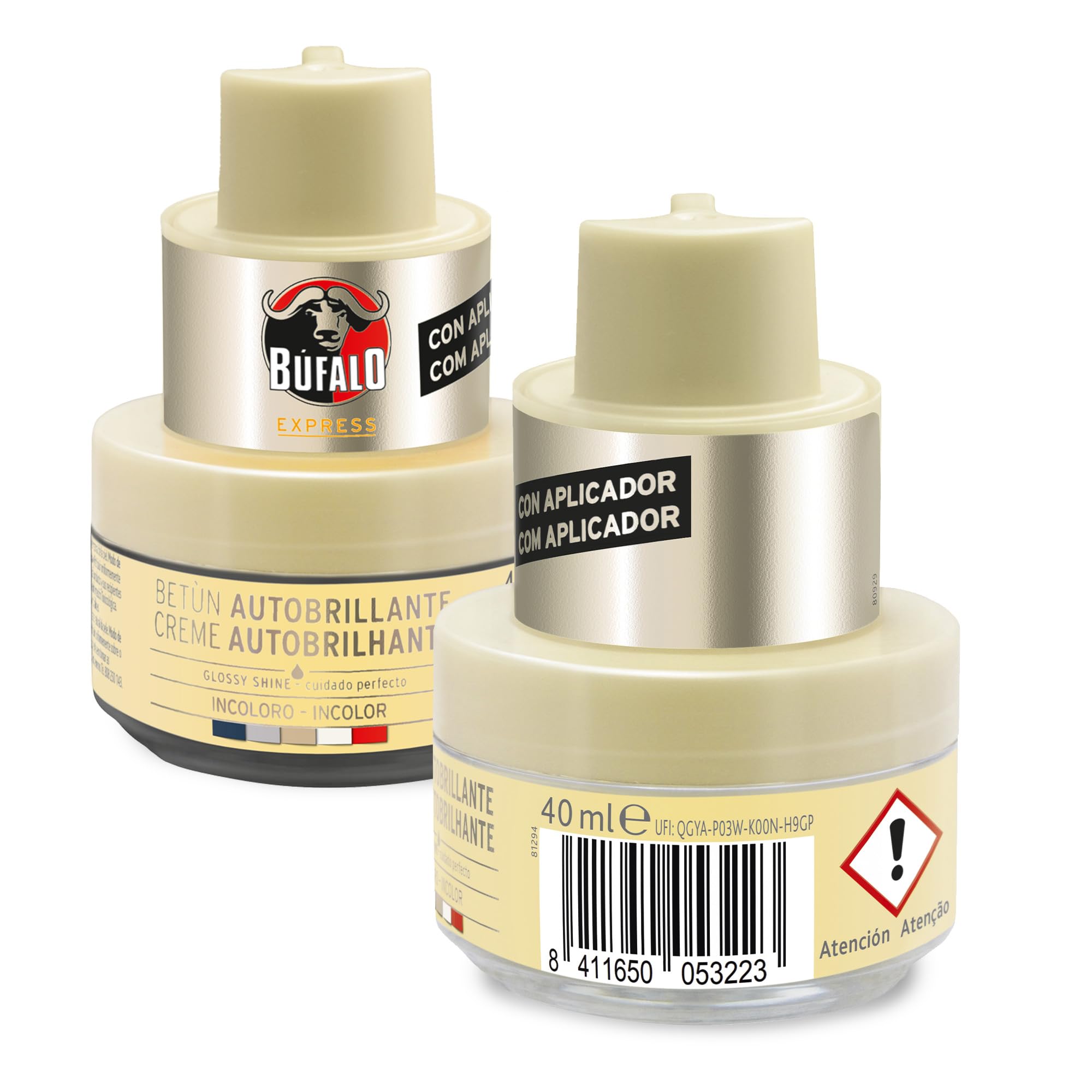 Búfalo - Betún En Crema Autobrillante - Incolor - (1101423 Búfalo), Incoloro, 40 Mililitro