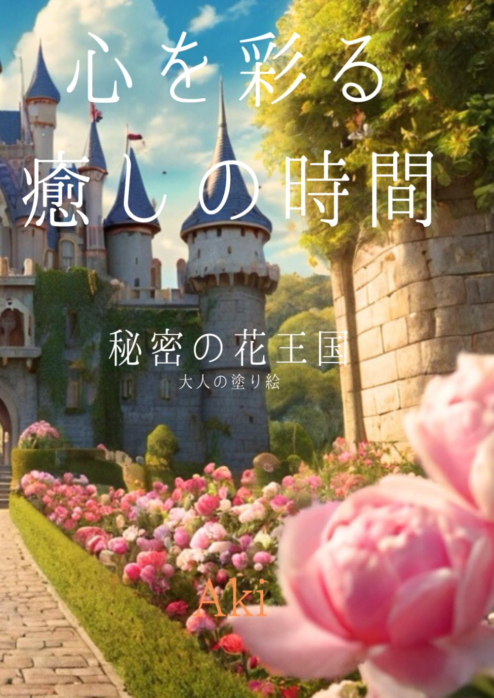 心を彩る癒しの時間: 秘密の花王国:大人の塗り絵 (Tranquil Lines)