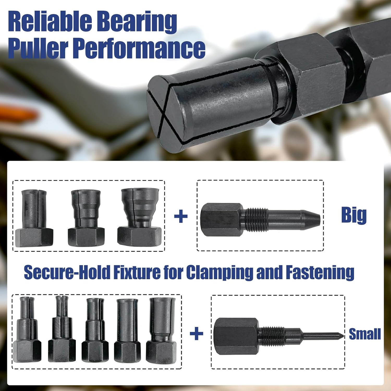 Motorcycle Blind Bearing Puller Kit Slide Hammer Puller Set Suitable fit for Bearing Diameter 8-32mm (Slide Hammer Puller)