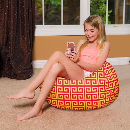 Miniatura 120 de Posh Beanbags - Sillón puff Lienzo Animales Bosque Critters,Lienzo Pájaros en Blanco,Lona Chevron Negro y Blanco,Tela para colorear lienzo - Mundo