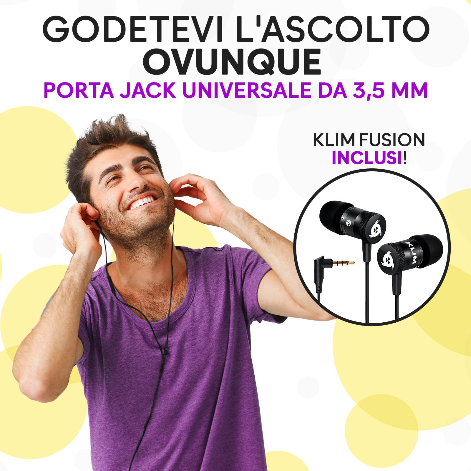KLIM K10 Lettore Cassette Audio Portatile Registratore MP3 Convertitore Nero