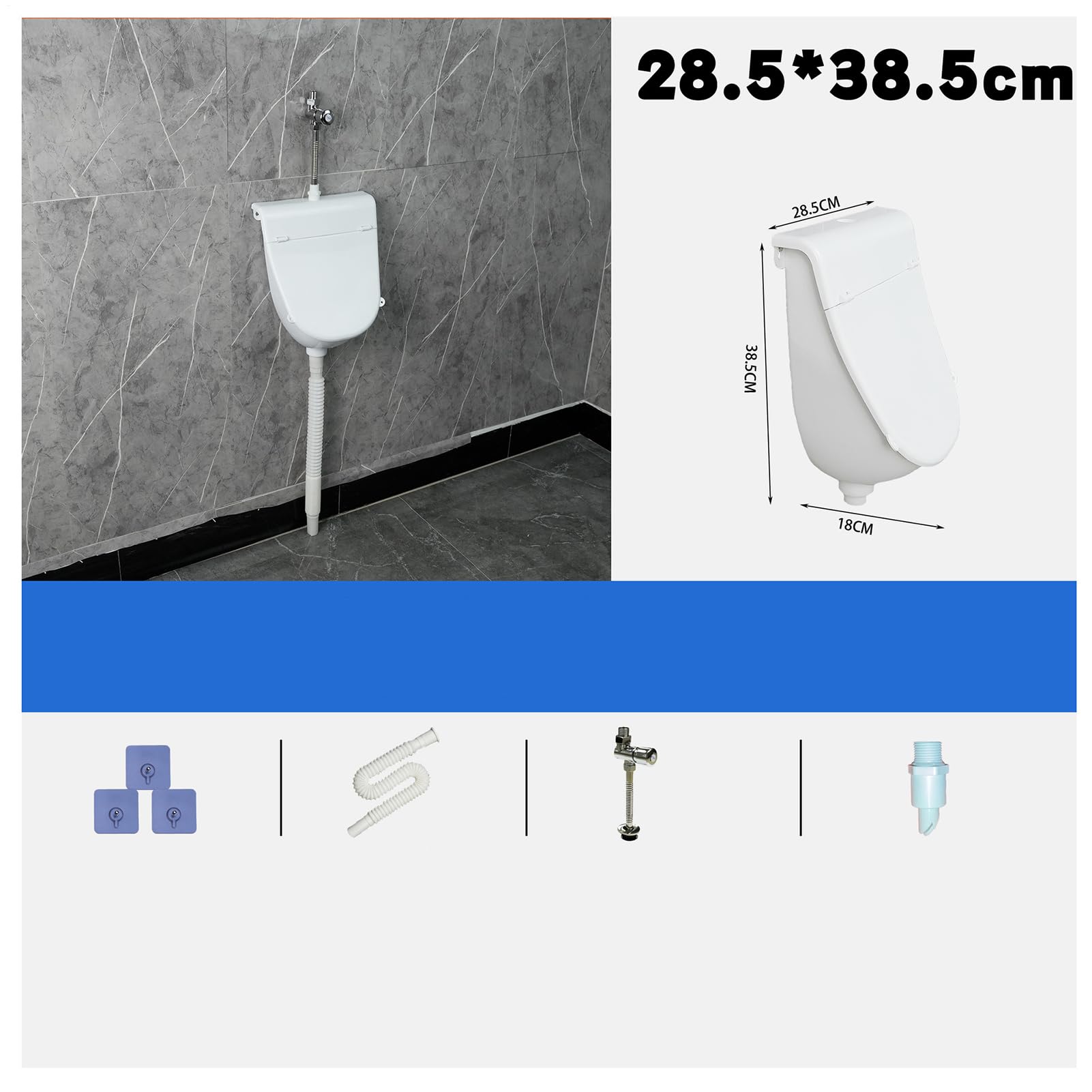 Orinal Pared - Dispensador de comercial | Orinal de caza de agua con tapa para exteriores niños camping camping patio trasero sanitario