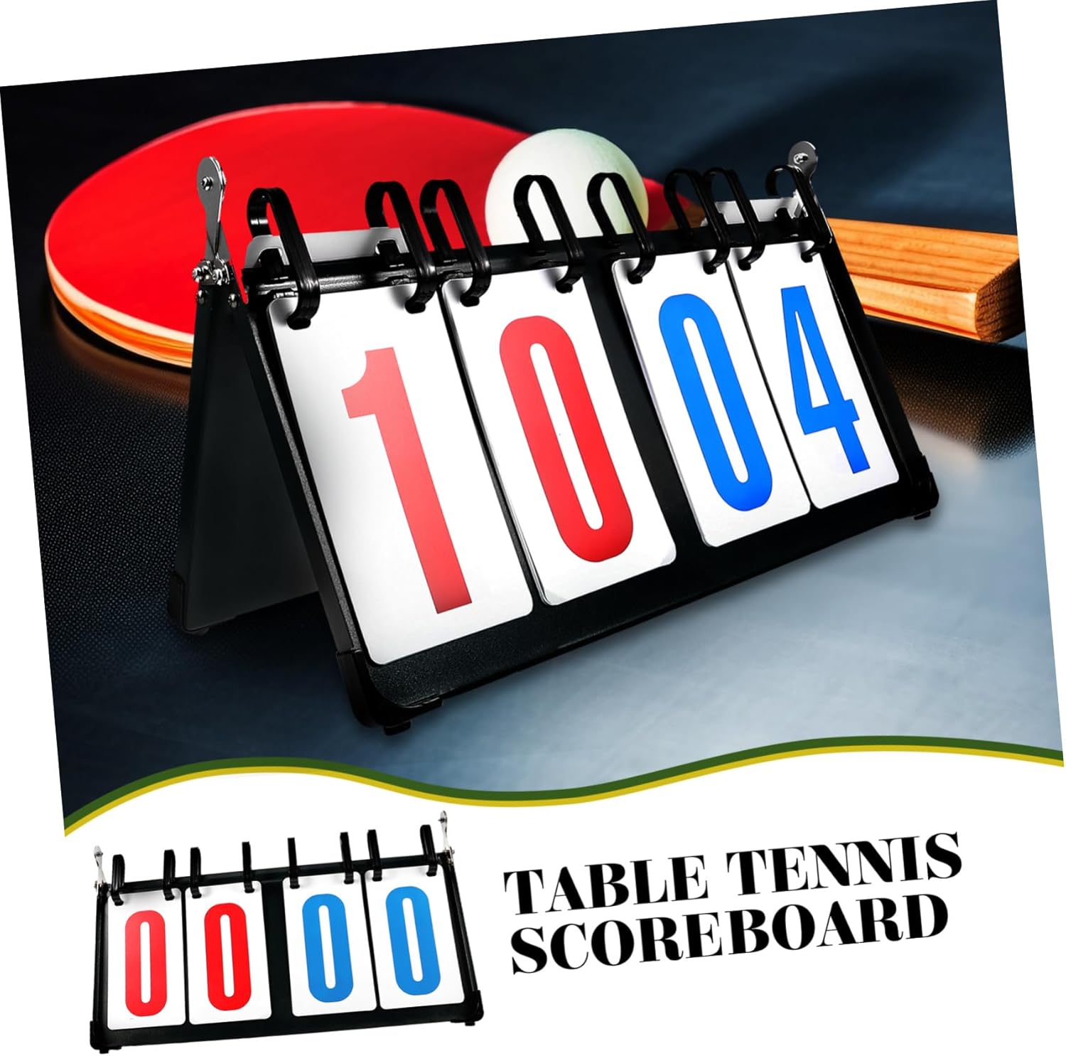 Sports Scoreboard for Basketball Volleyball Soccer Reusable Flip Scorekeeper Digital Scoreboard Made of PVC Metal