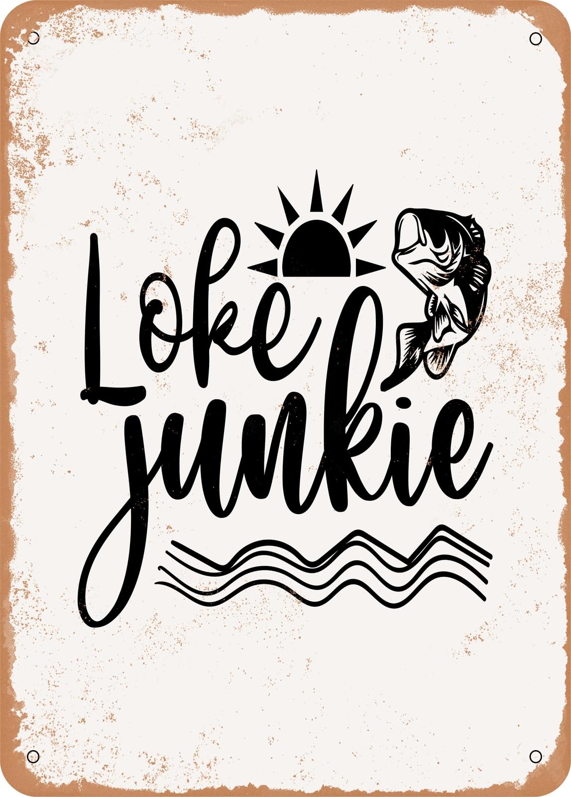 Miaomansenstore Metal Sign - Loke Junkie - Vintage Rusty Look Home Decor