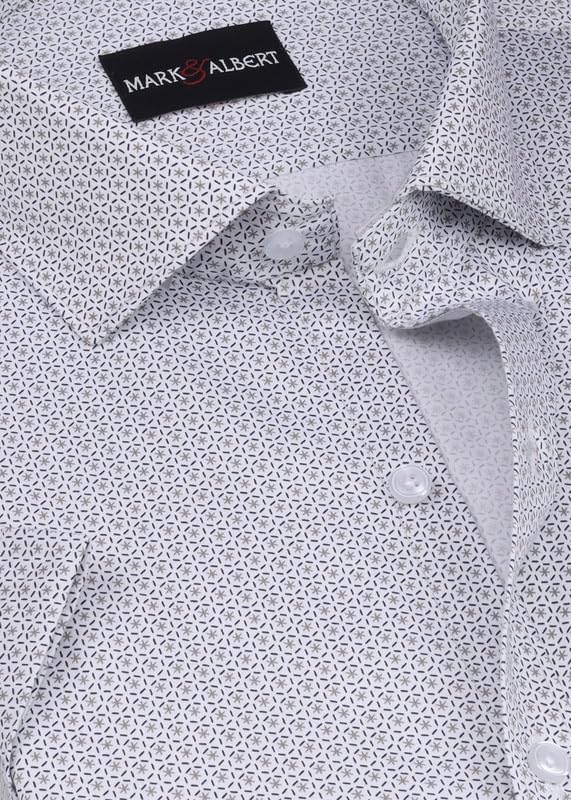 Image of MARK & ALBERT Men's 100% Cotton Printed Half Sleeves Regular Fit Shirt for Men