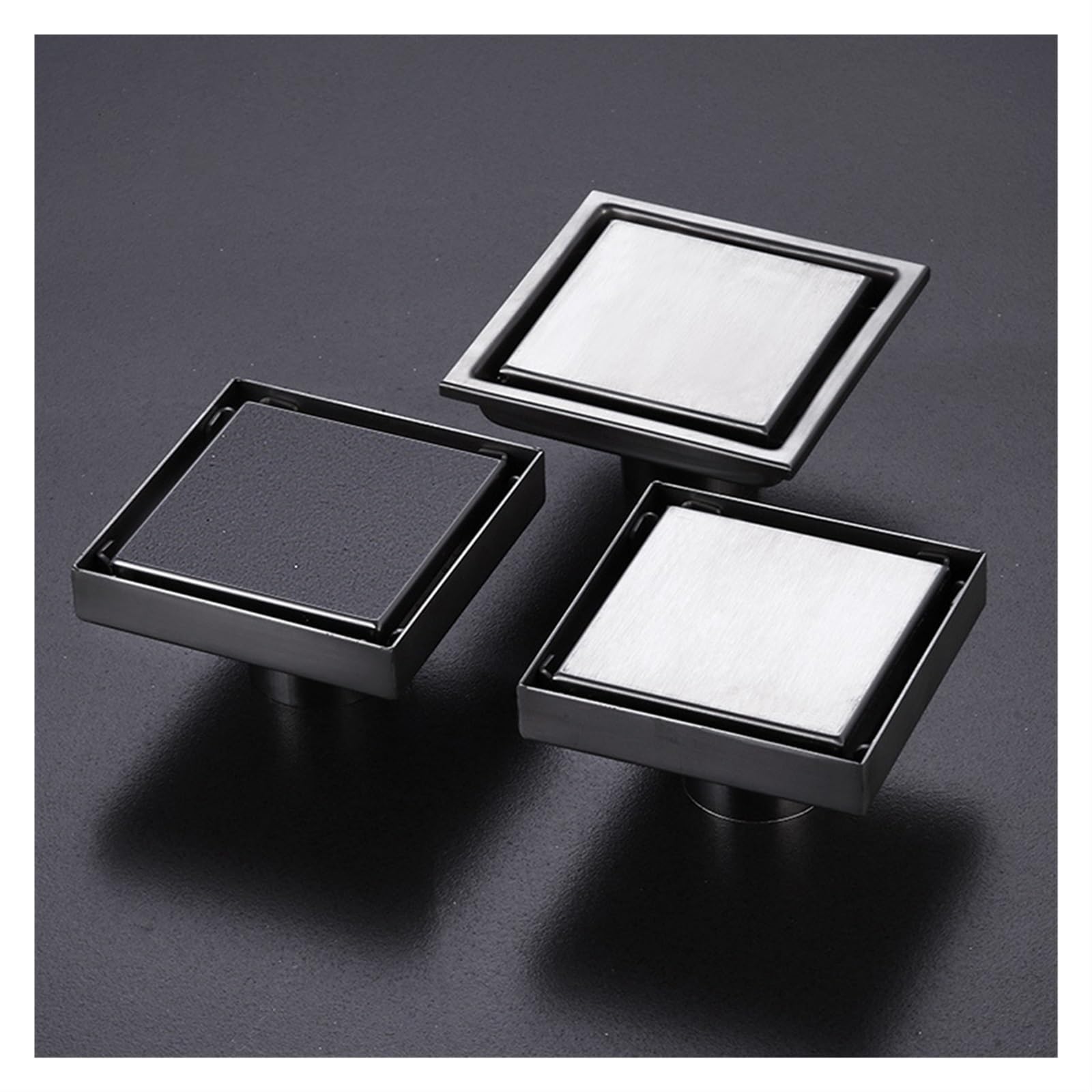 Desagüe de Suelo Invisible para baño, Filtro de residuos Cuadrado de 10/12/15 cm, antiolor, para Ducha, Accesorios de baño (20 x 20 cm)
