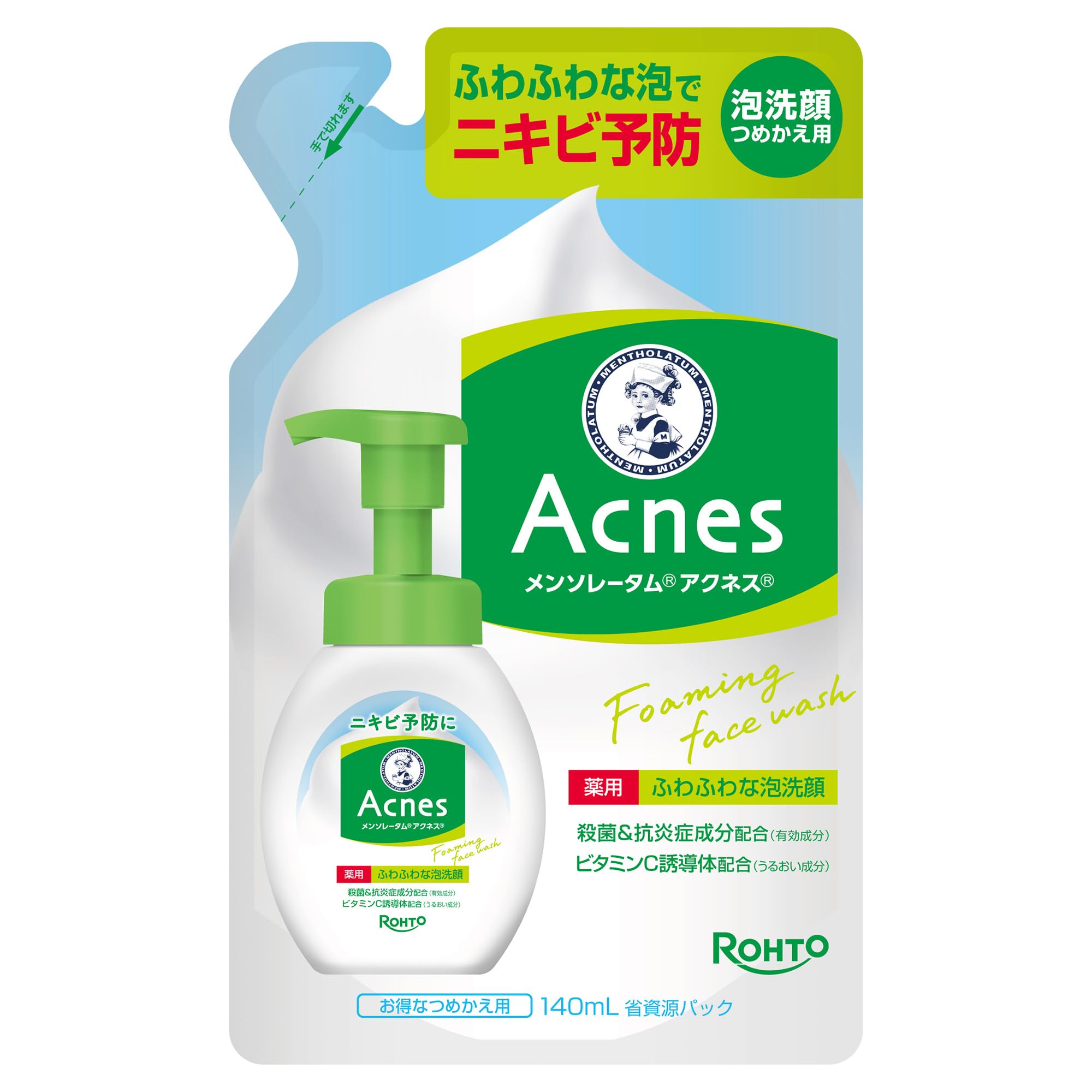 アクネス薬用ふわふわな泡洗顔つめかえ用 １４０ＭＬ