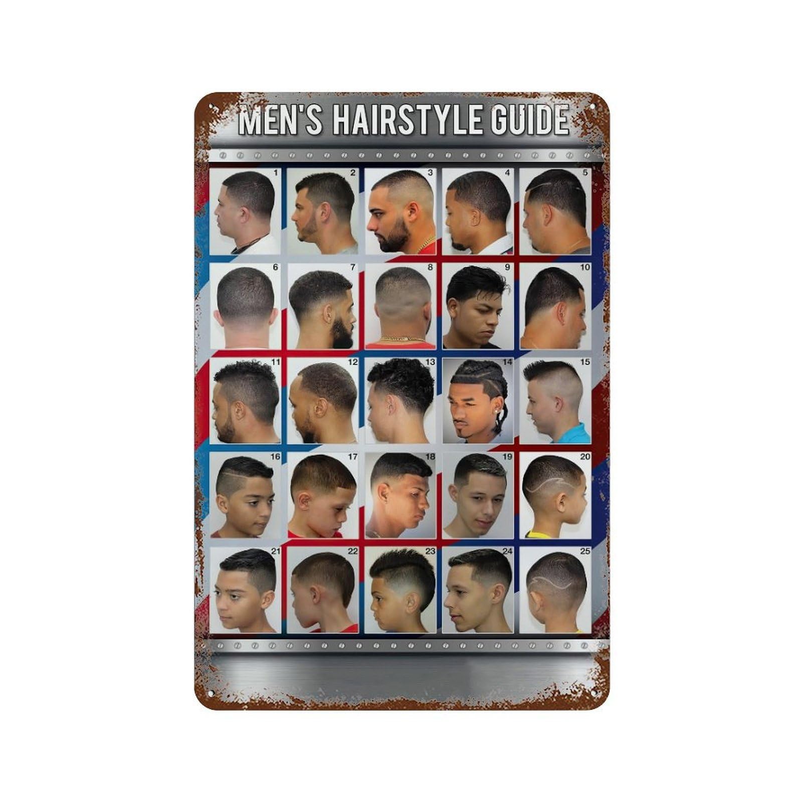 xiaoxiaoshen Barber Shop Fashion Hairstyle (9) Wall Decor Art Metal Tin Poster Modern Home Decor Art Home Bar Shop Decorations Vintage Sign 30x20cm