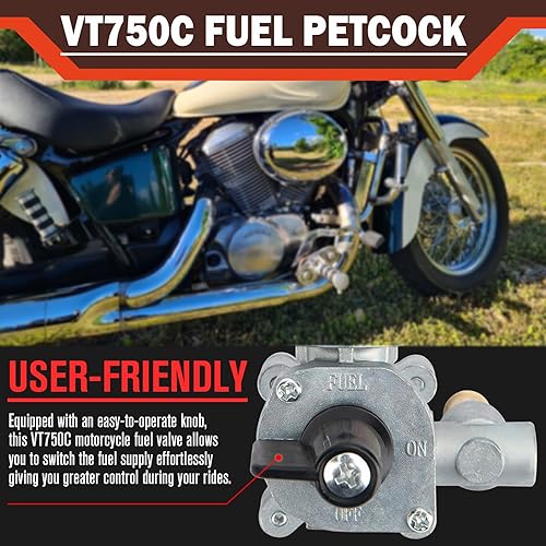 Miniatura 4 de VT750C - Interruptor del tanque de gasolina de la válvula de gasolina para Honda Shadow Aero VT750CA VT750C2 VT750C2F 2007-2009, reemplaza