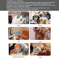 Vista 8 de 2 paquetes de cuchillas de repuesto para cortapelos de perros #40 - Compatibles con Andis/Wahl/Oster, cuchilla desmontable de cerámica y acero