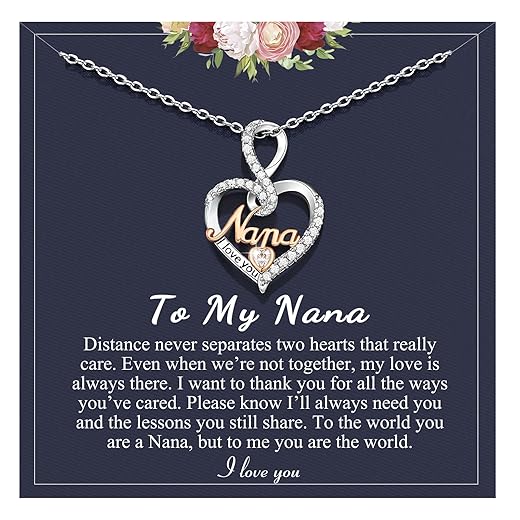 UPROMI Nana Gifts, Nana Christmas Gifts, Nana Birthday Gifts, Best Nana Ever Gifts, Nana Necklace, Best Grandmother Grandma Gigi Mothers Day Gifts for Nana from Granddaughter Grandson