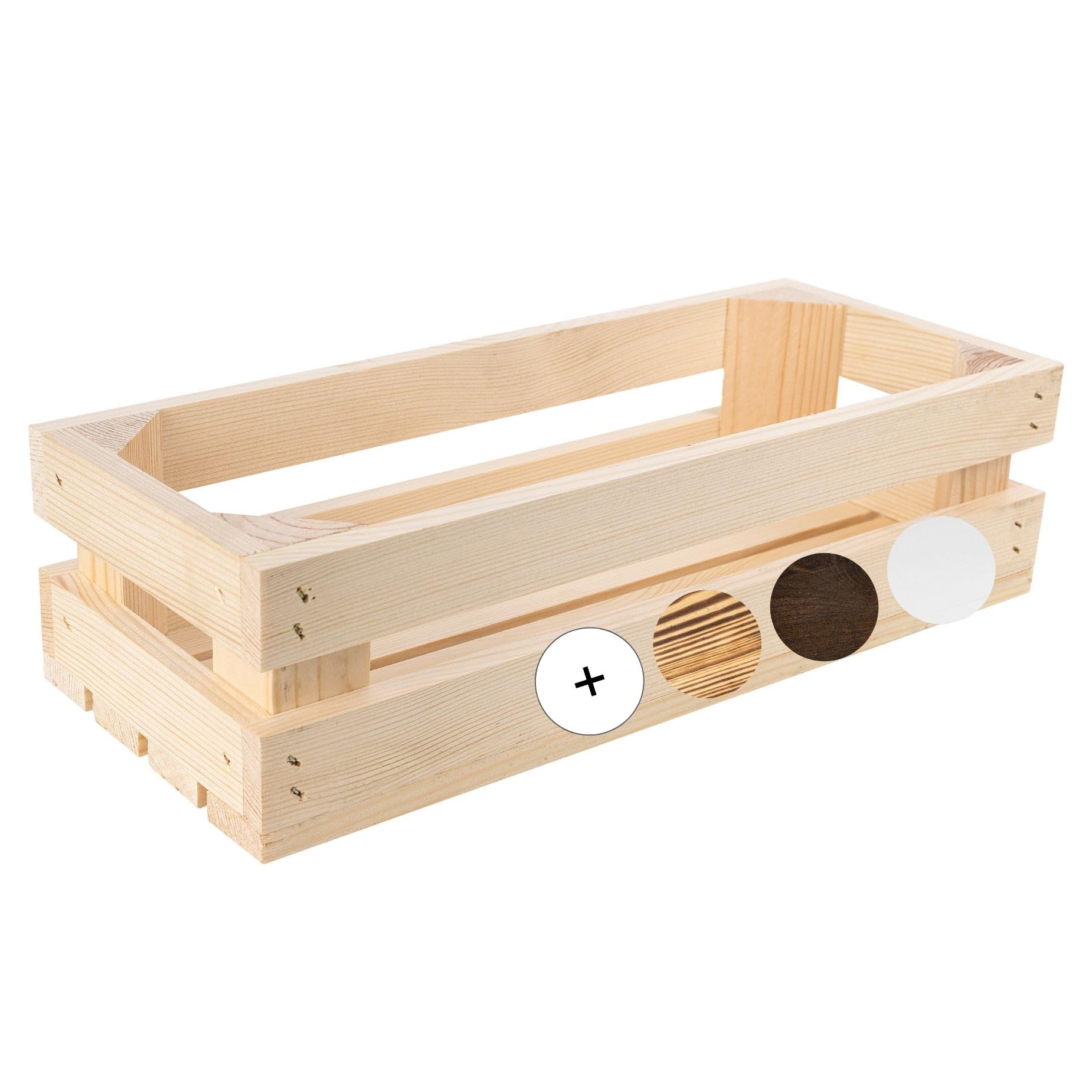 Creative Deco Holzkiste Natur Weinkiste Holz | 34 x 14 x 9 cm | Obstkiste Kiste Organizer Geschenkbox Spielzeugkiste Aufbewahrungsbox Osterdeko