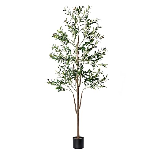Olive Tree, 6FT Tall Faux Olive Tree with Moss and