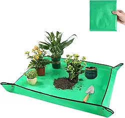 Onlysuki Grande tapete de replantio de plantas para interior e transplante de plantas de interior Bandeja portátil para vasos presentes para amantes de plantas, presentes de jardinagem para mulheres e homens