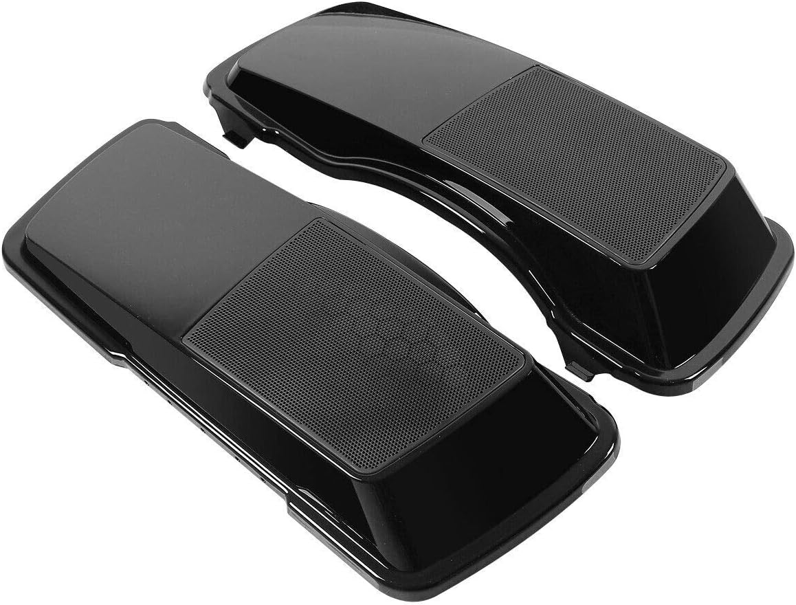 Green-L Vivid Black Saddlebag Lids with 6x9 Speaker Cutout Fit for Harley Touring Road King Street Glide Electra Glide Ultra Classic Limited 1993-2013