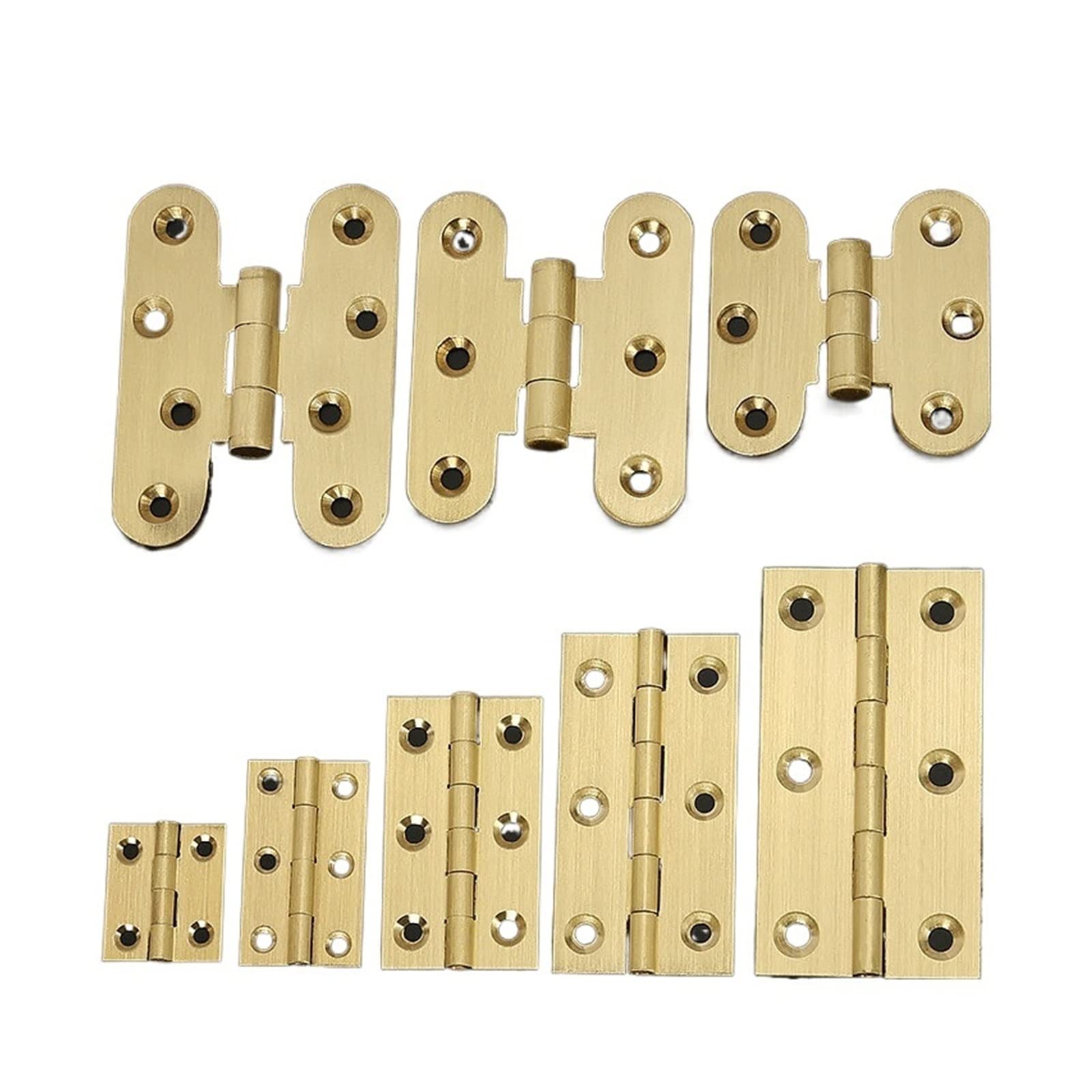 MAHIE 2 pz/Lotto Moderna Cerniera for Mobili in Ottone Casa Muto Cuscinetto Cerniere Porte e Finestre Connettore Cabinet Accessori Hardware Cheerfully (Color : A4)