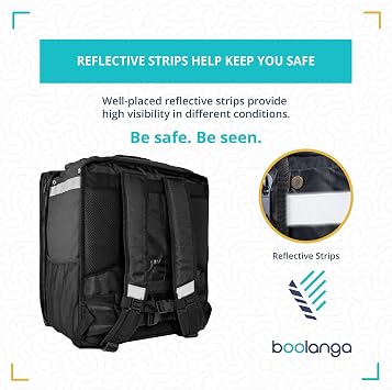 Telescopic Cubic, 89 L • Insulated Food Delivery Bag with Expandable Functionality • 100% Water-Repellent • Fully Foldable • Reflective Stripes • Designed for Professional Couriers