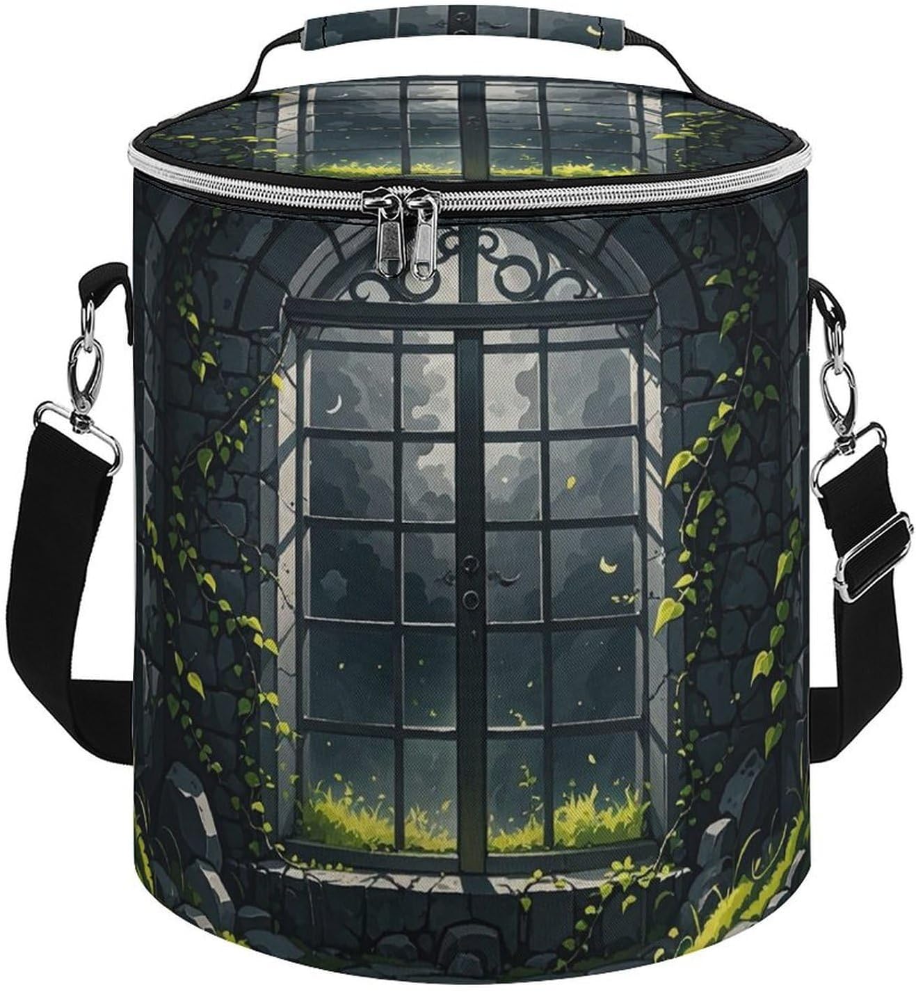 Spooky and Broken Lunch Bag 15L, Insulated Picnic Basket with Leakproof Design - Large Cooler Tote for Camping, Beach, Hiking & Groceries