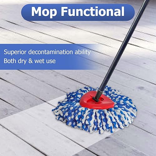 Miniatura 6 de Cabezal de repuesto para trapeador giratorio, paquete de 4 repuestos de fregona RinseClean compatibles con mopa giratoria O-Cedar, mopa de