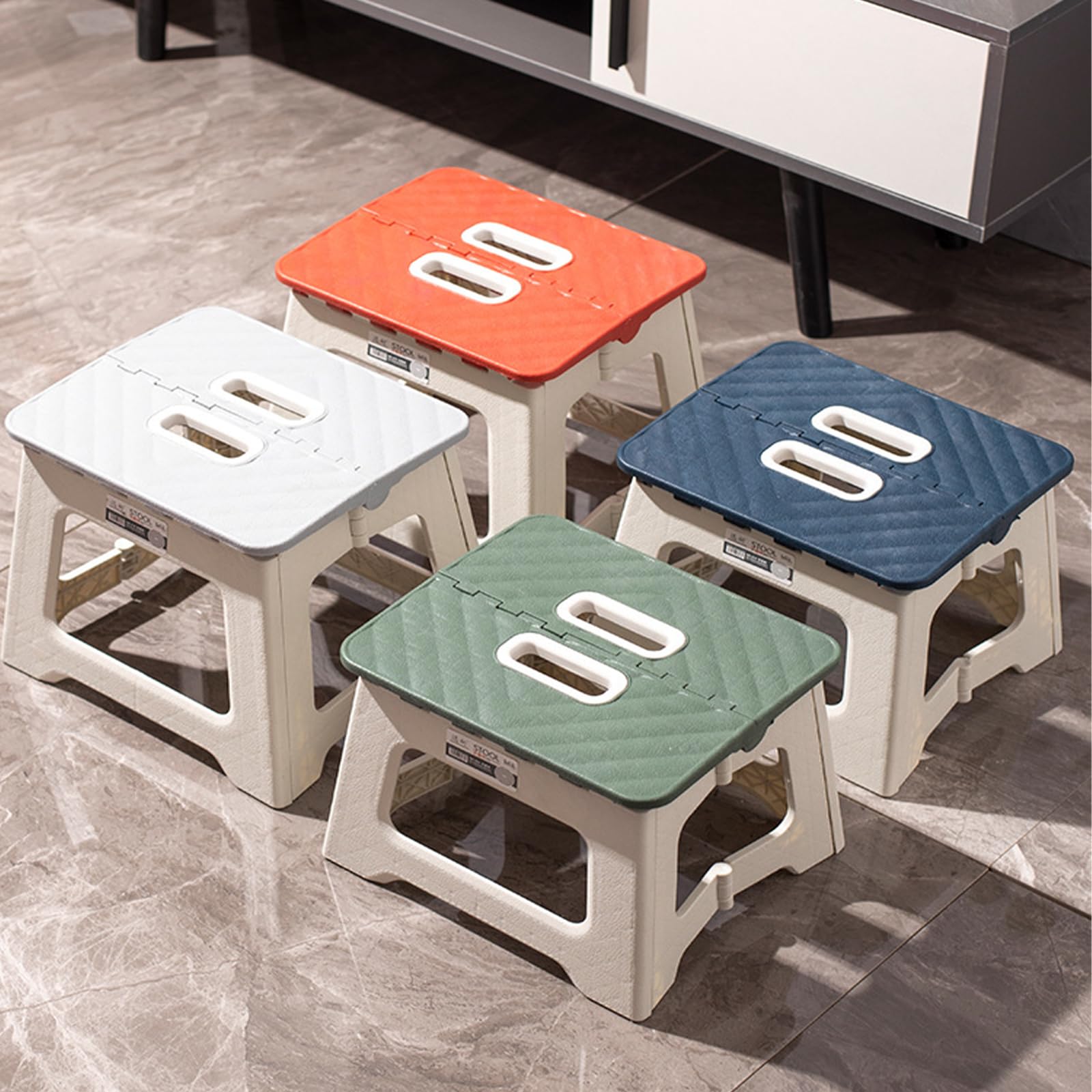 Sgabello Pieghevole In Plastica - Alto 21 Cm, Leggero E Robust, Per Casa, Ufficio E Giardino
