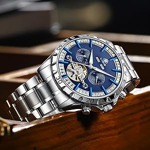 Amazon.com: LIBIS Men's Luxury Automatic Mechanical Watch,Crystal