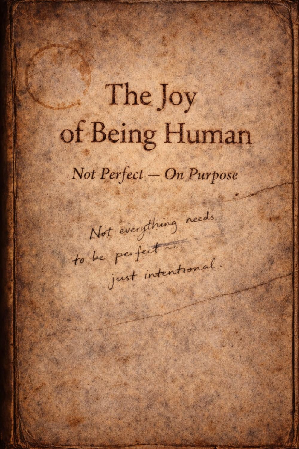 Joy Of Being Human: Not Perfect - On Purpose