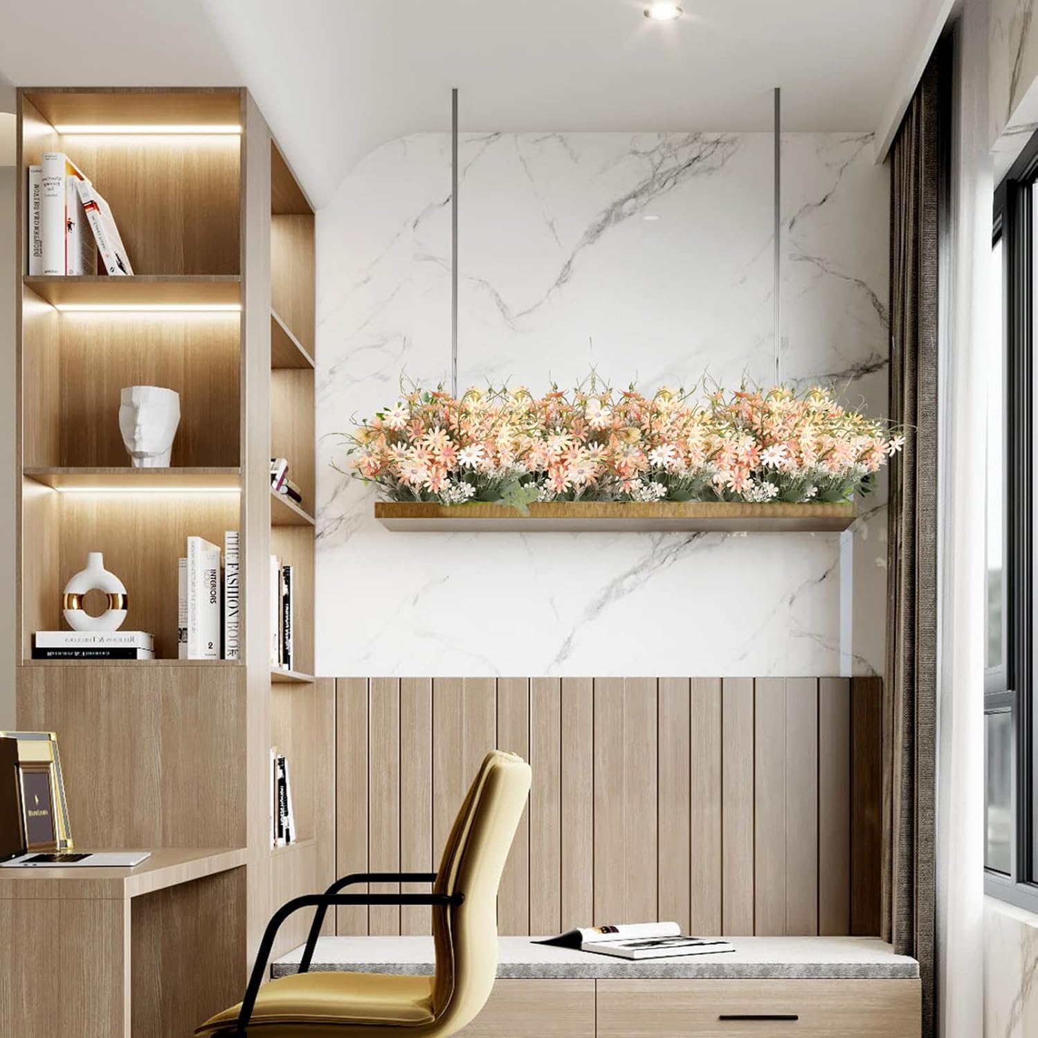 Artificial Flowers Wildflowers Silk Daisy Spring Fake Daisies Decoration Summer UV Resistant Colorful Mixed Bundles Faux Greenery Outdoor Plant Stem Filler for Home Decor Indoor Floral Arrangements - Image 4