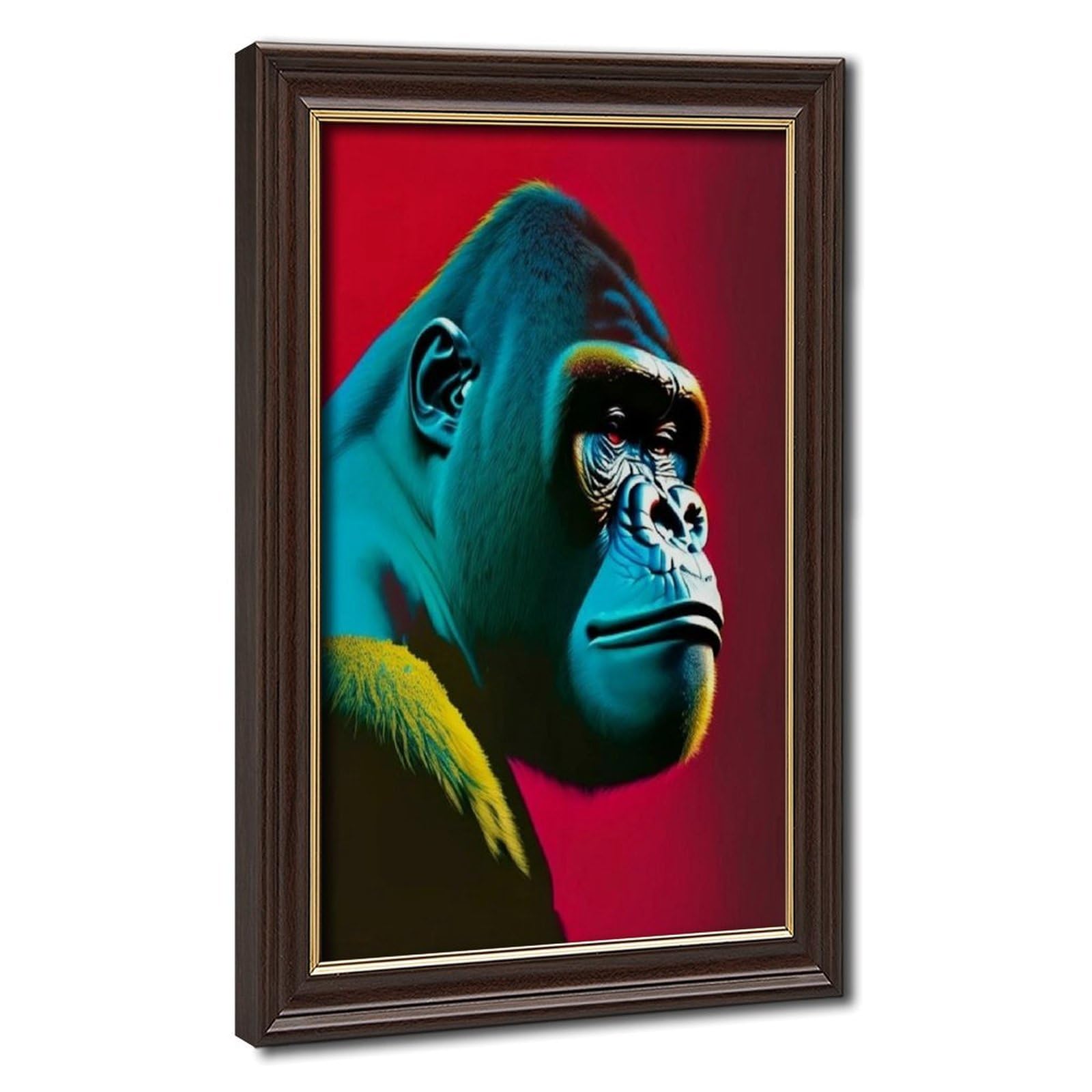 Bareronor Gorilla With Thinking Poster Canvas Poster Bedroom Decor Landscape Office Room Decor Gift 24" L X 36" W