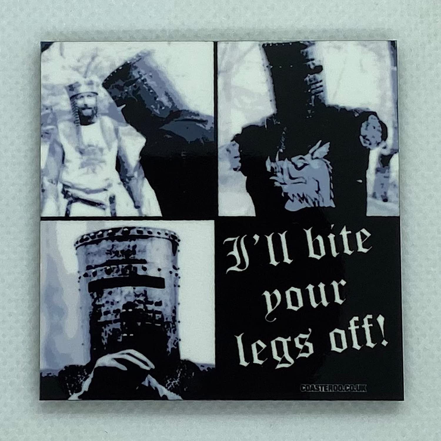 Coasteroo I'll Bite Your Legs Off - Inspired By Monty Python And The Holy Grail - Fridge Magnet - Hardboard - 57Mm X 57Mm - Gloss Finish