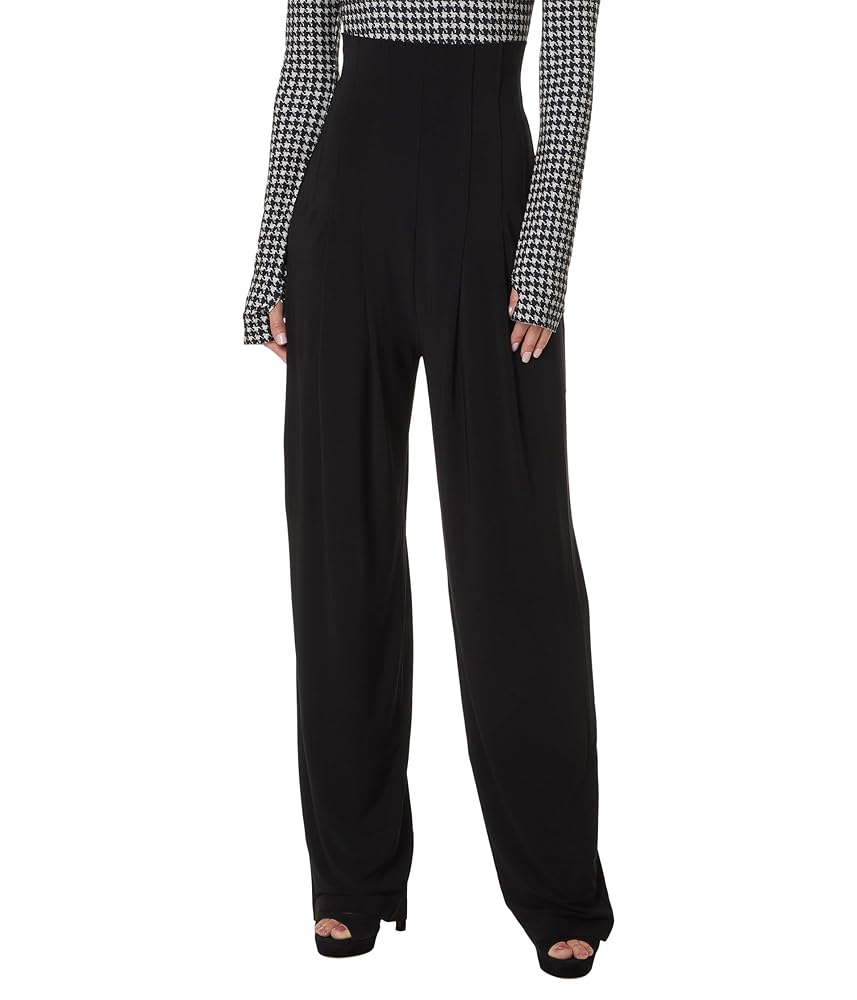 NORMA KAMALI Women Straight Pants KK4257 PL111 001 Black NORMA KAMALI Women Straight Pants KK4257 PL111 001 Black