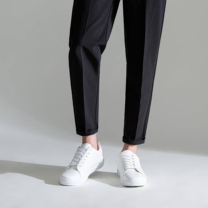 Jousen Men's White Shoes Casual White Sneakers