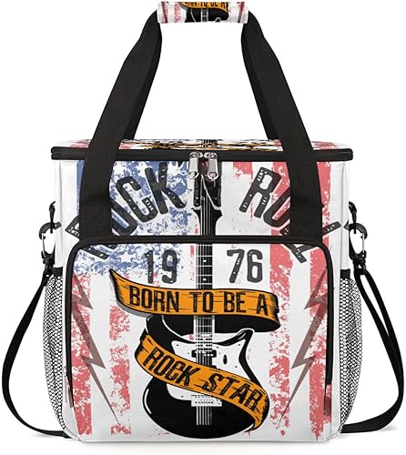 Bolsa de transporte para cafetera de café abstracta con estampado de guitarra, para Keurig K-Mini o K-Mini Plus K-Cup Pods, almacenamiento portátil,