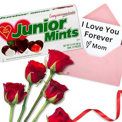 Miniatura 5 de Caramelos de menta junior para el Día de la Madre, paquete de 6 cajas de teatro de mentas junior, incluye mentas cremosas cubiertas de chocolate en