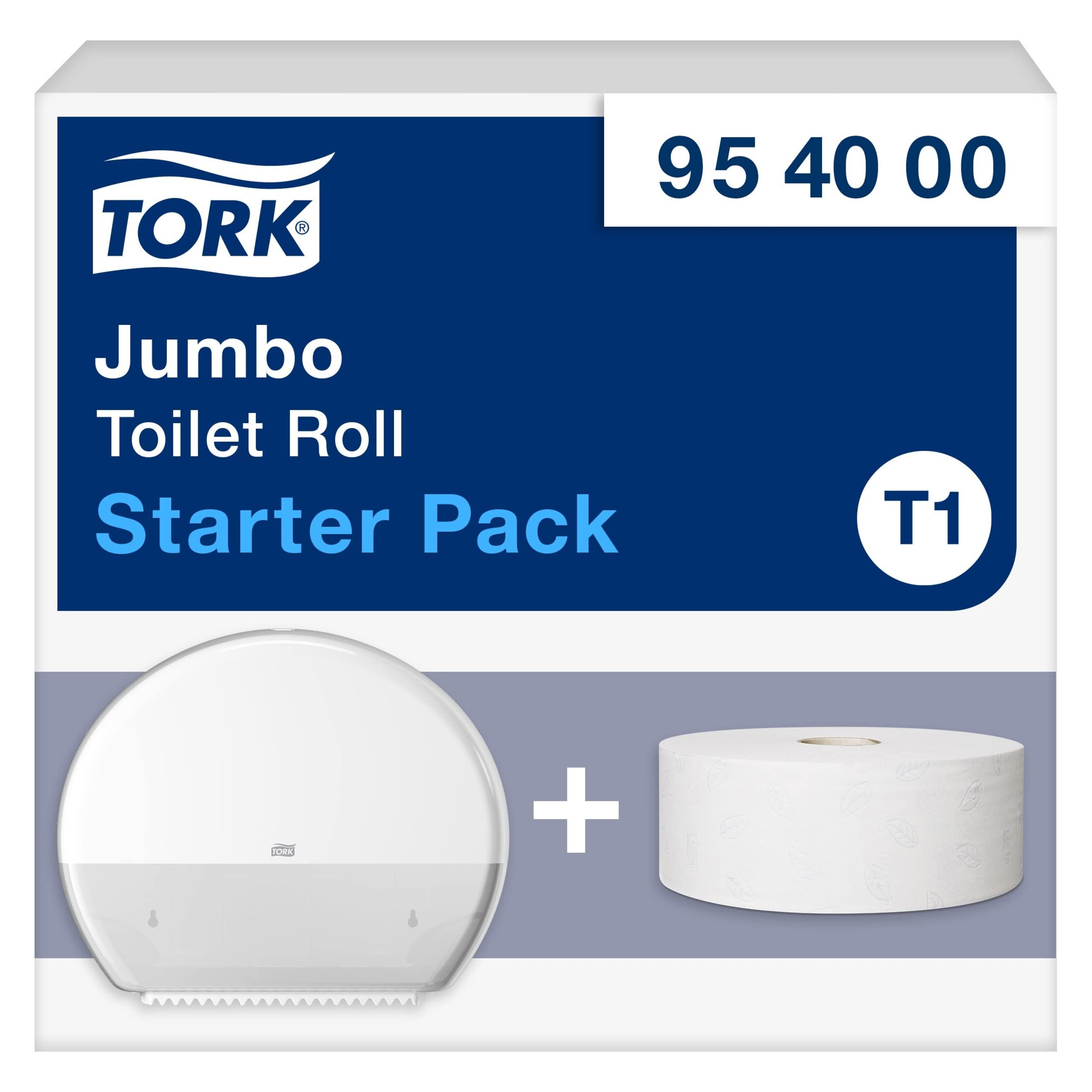 Tork Rotolo di Carta Igienica Jumbo Starter Pack - 954000 - T1 + Ricarica carta igienica (360 m)