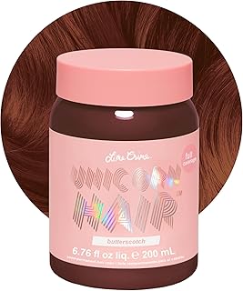 Lime Crime Full Coverage Unicorn Hair Dye, Butterscotch - Damage-Free Semi-Permanent Hair Color Conditions & Moisturizes - Temporary Hair Tint Kit Has A Sugary Citrus Vanilla Scent - Vegan