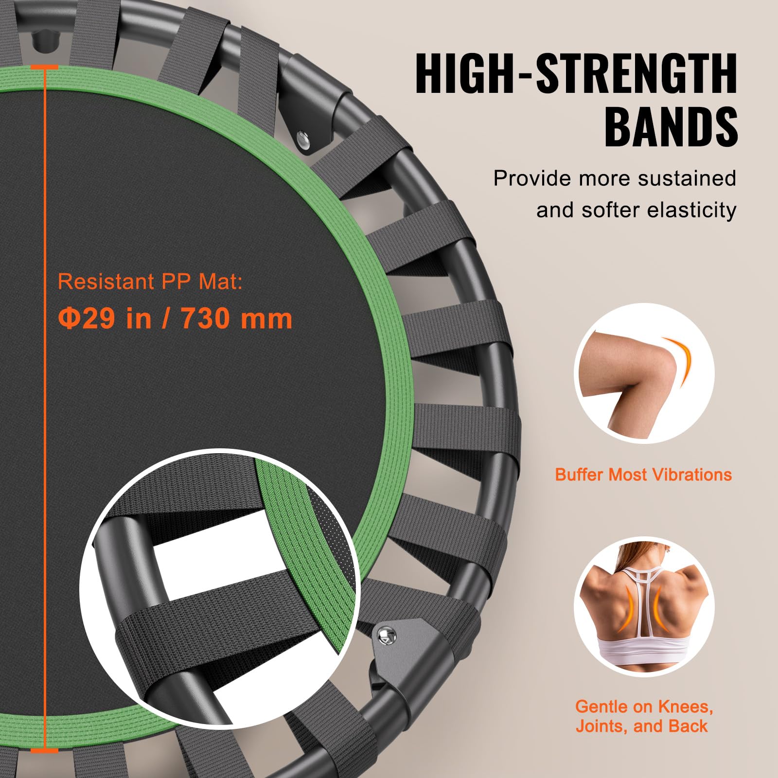 TOUGH TOOLS, HALF PRICE Bedienungsanleitung Deutsch Faltbares Mini-Trampolin Fitness-Rebounder 1027 Mm, 150 Kg Belastbares Tainingstrampolin, Rebounder Sport Trampolin Mini-Trampolin Gartentrampolin Für Erwachsene Für Indoor-/Gartentraining | DE