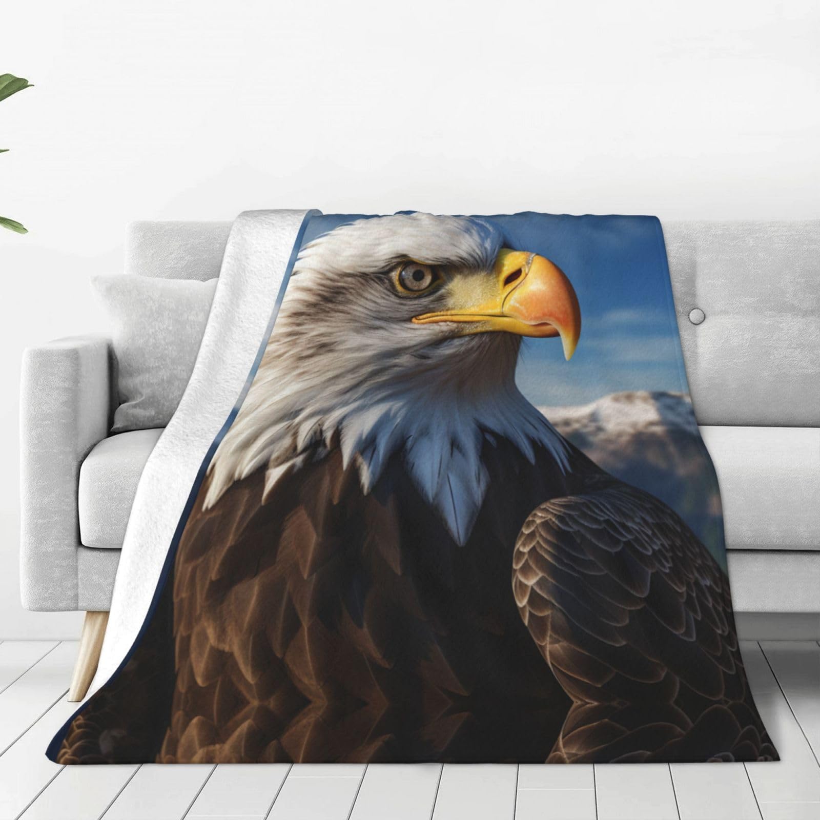 Plaid aigle pygargue pour canapé lit et soirées cocooning