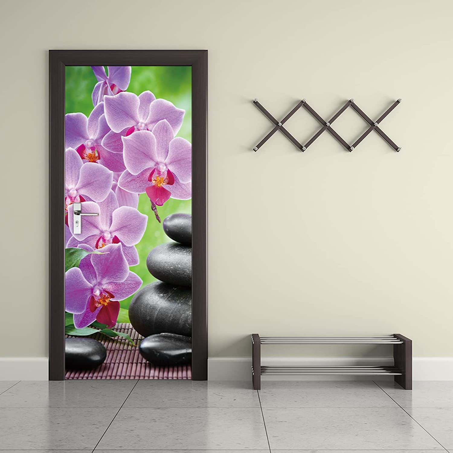 Sticker Porte Effet 3D Couloir De Luxe De Palais 90 X 210 Cm (35.43" X