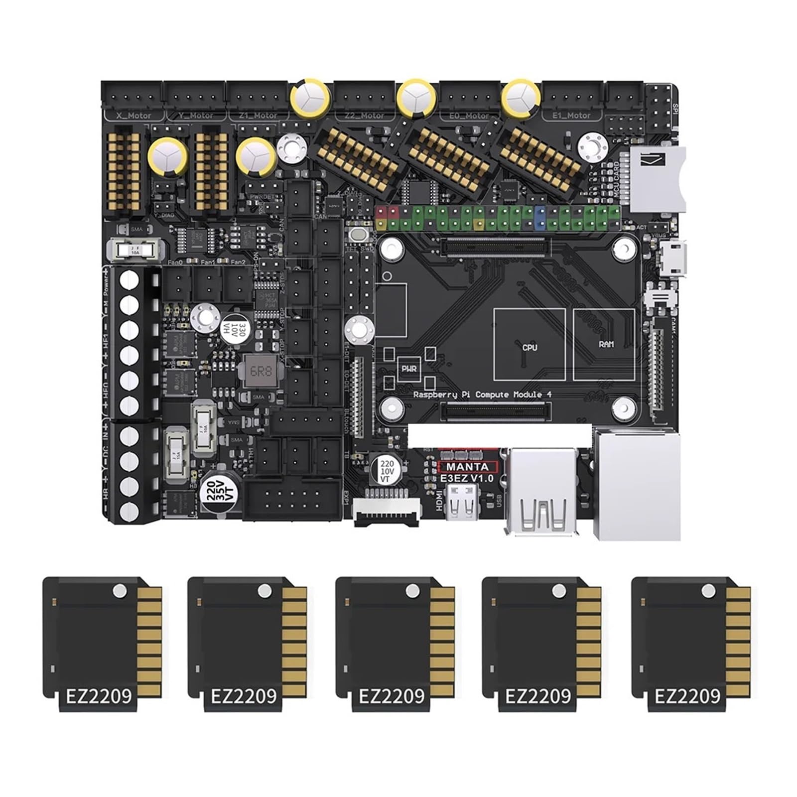 Contrôle De La Carte Mère Manta E3EZ 32 Bits, Compatible Avec BIGTREETECH BTT,(E3EZ and 5xEZ2209)
