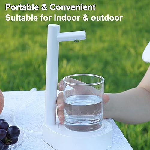 Miniatura 6 de es- Dispensador de botellas de agua, bomba automática portátil para botellas universales de 5 galones, dispensador de agua para encimera, hogar,