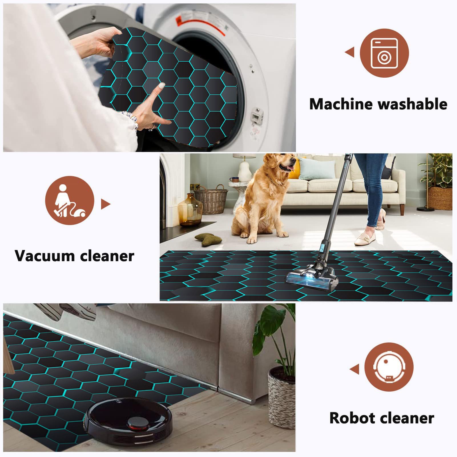 Alfombra Silla Gaming, Alfombrilla para Silla de Oficina Gaming, Alfombrilla Protectora para Suelos Duros, Alfombras para Sillas de Ruedas, Alfombra Silla de Ordenador Antideslizante 130 x 150 cm