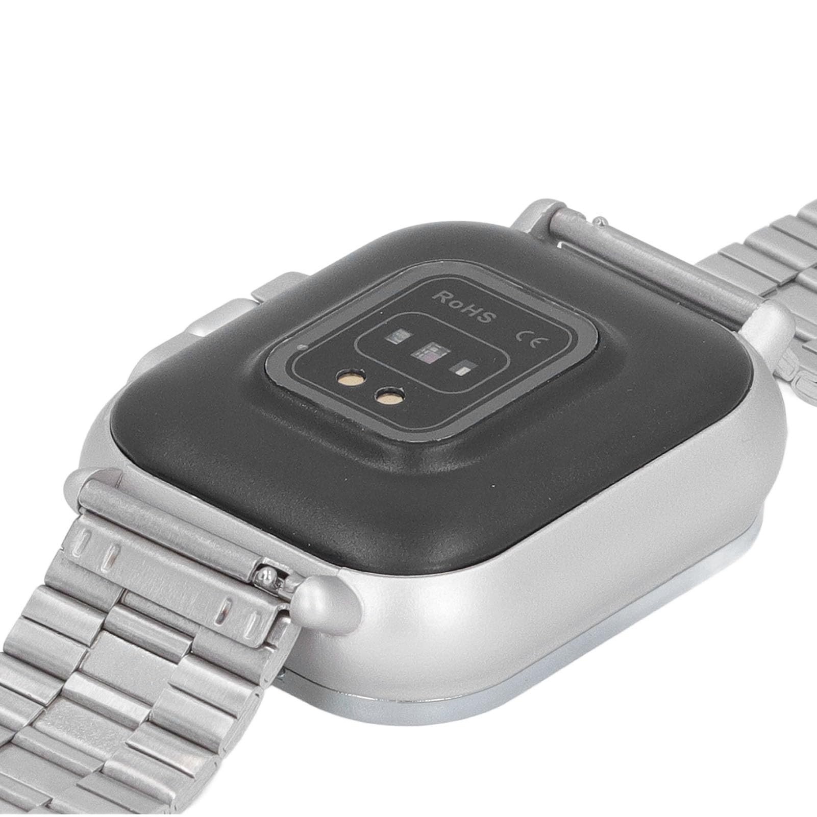 Montre connectée 2 en 1 avec écouteurs, Bluetooth 5.3 et NFC, écran HD 2,01 pouces, modes multisports, longue durée de vie de la batterie, pour téléphones Android, suivi de la (Coque en argent (acier