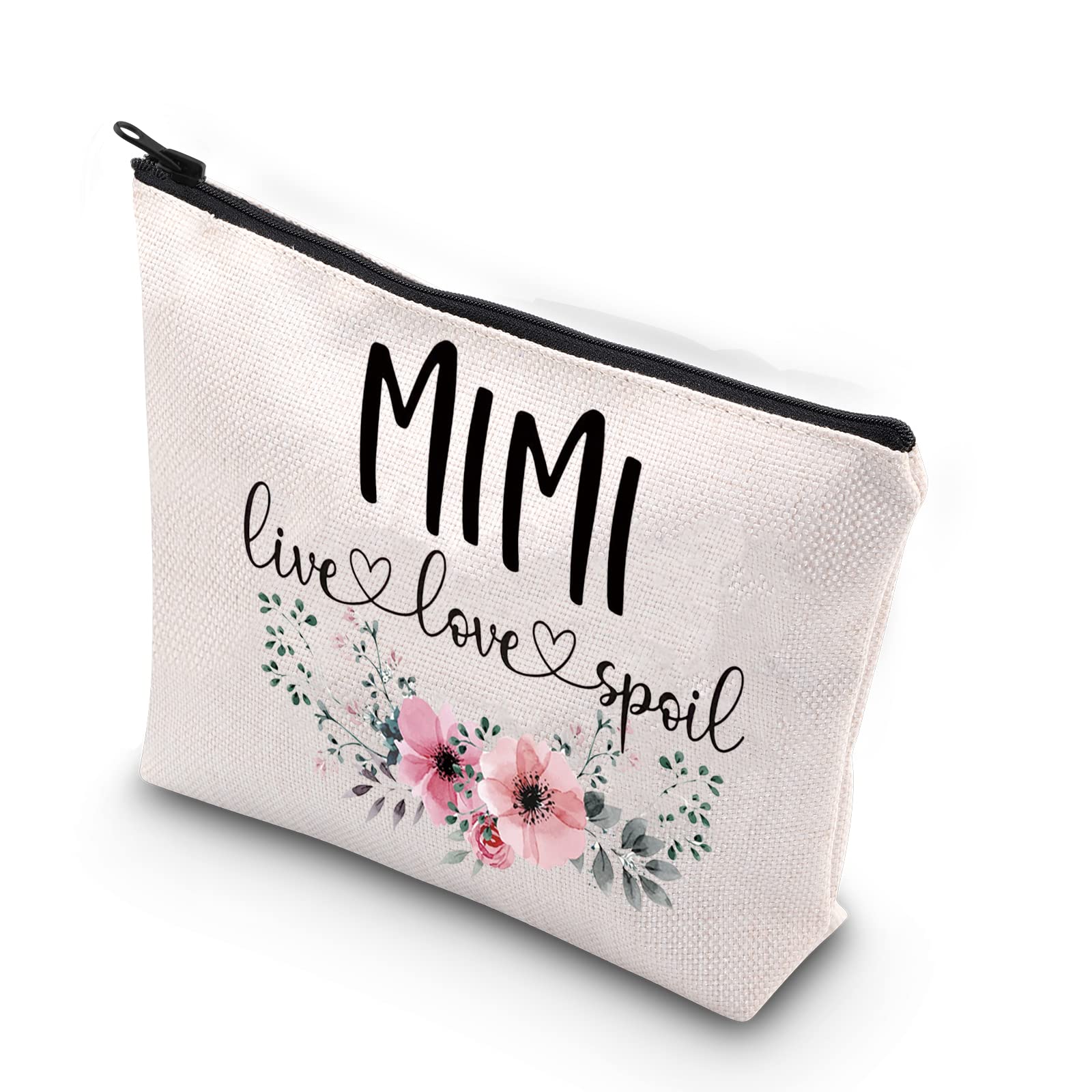 TSOTMO Mimi Gift Live Love Spoil Grandma Mother’s Day Gift Mimi Travel Bag Makeup Bag (live love spoil Mimi)