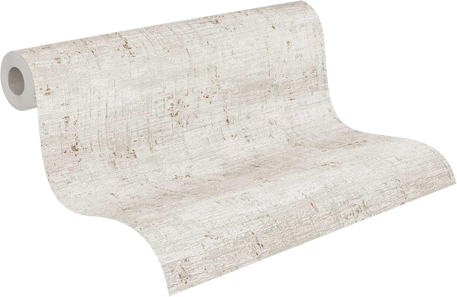 Livingwalls 396574 Industrial Wallpaper with Structure in Grey, Cream, Beige - High-Quality Design Wallpaper with Metallic Effect in Bronze for Various Rooms - 10.05 m x 0.53 m - Made in Germany