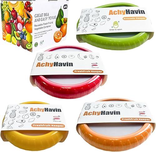 Miniatura 9 de Ahorro de aguacate mejorado y almacenamiento de cebollas, juego de 4 cajas de almacenamiento antioxidación de frutas y verduras para refrigerador,