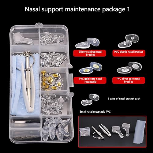 Miniatura 7 de Fiarfiar Juego de 25 paresjuego de almohadillas de silicona para la nariz para gafas, almohadillas suaves para la nariz, almohadillas